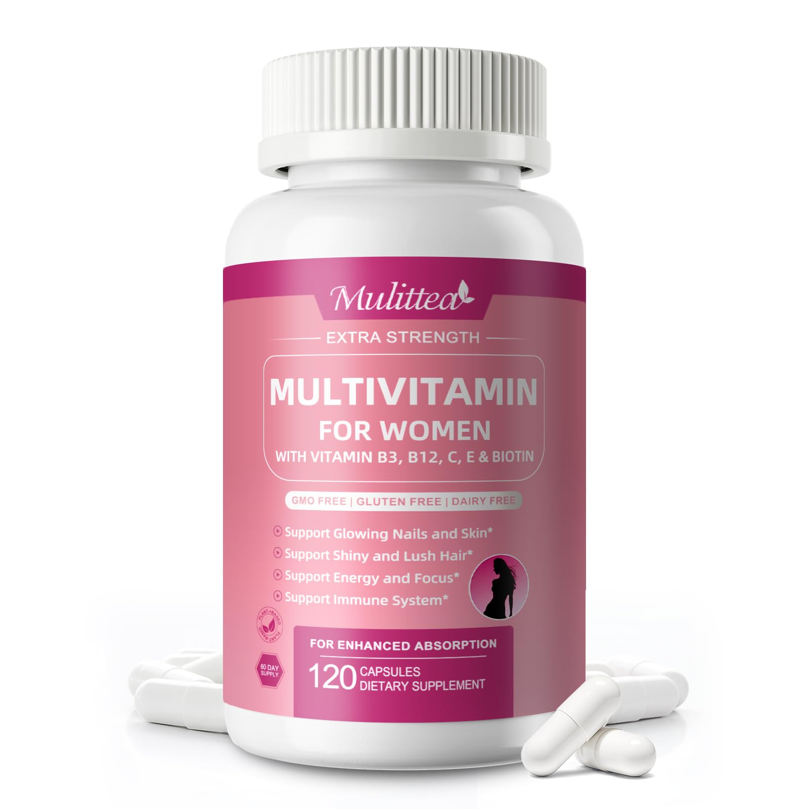 Methylated Multivitamin for Women-High Absorption with 30+ Nutrients-Hair Skin and Nails-With Vitamins A, C, E, Biotin-B