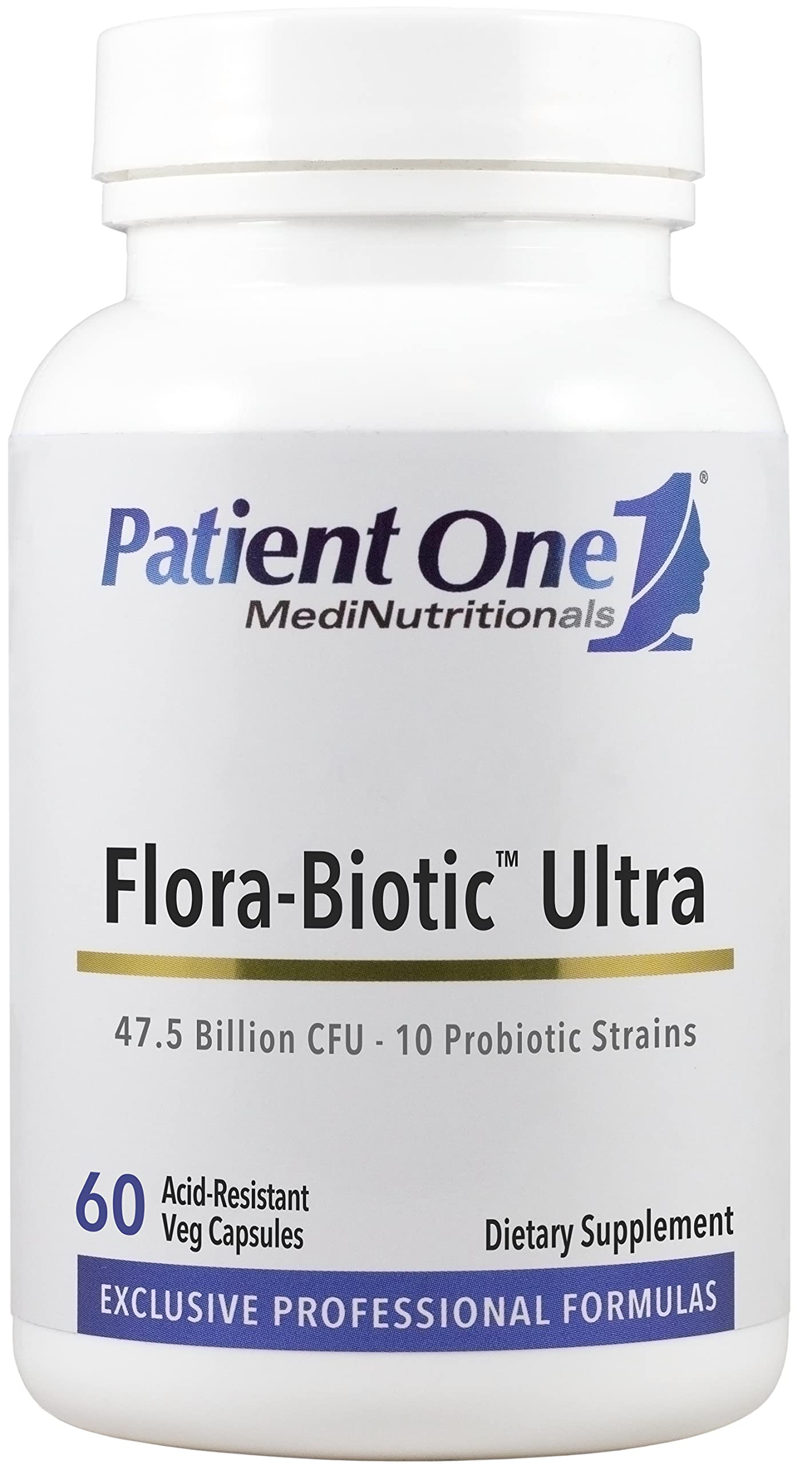 Patient One Flora-Biotic Ultra Probiotic Supplement for Gut Health
| Patient One Flora-Biotic Ultra 47.5 Billion CFU Pr